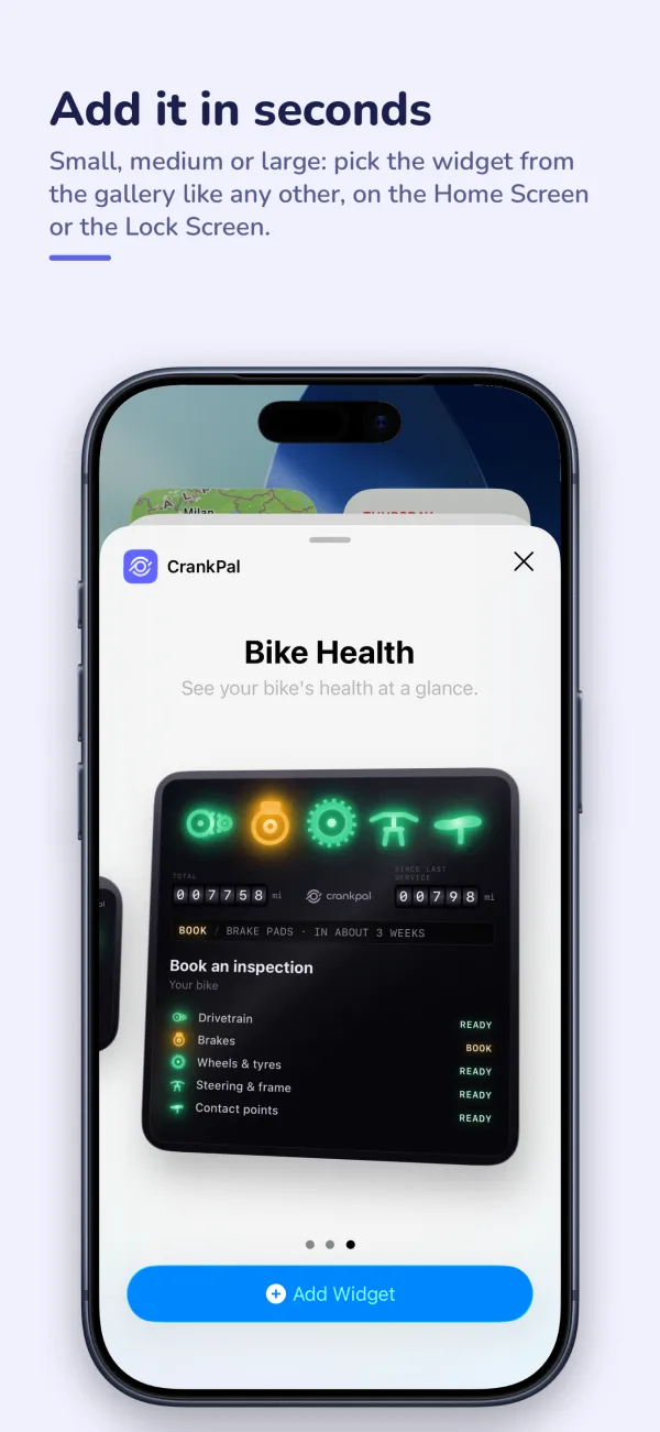 معرض الأدوات في iOS مع أداة CrankPal.